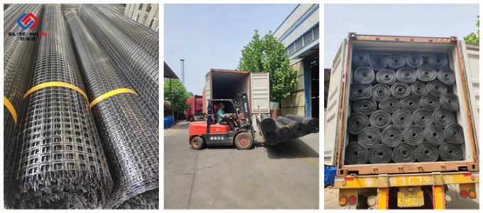 Zwart Grondnet Pp Tweeassige Geogrid/40kn Geogrid voor Wegenbouw