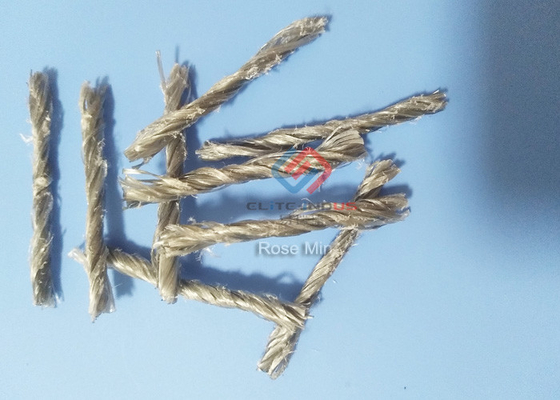 Grey Color Polypropylene Twisted Bundle Concrete Reinforcement Fiber