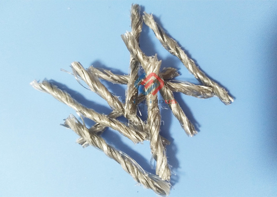 Grey Color Polypropylene Twisted Bundle Concrete Reinforcement Fiber